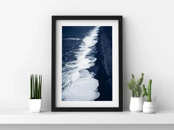 Print: schwarzer Strand in Island